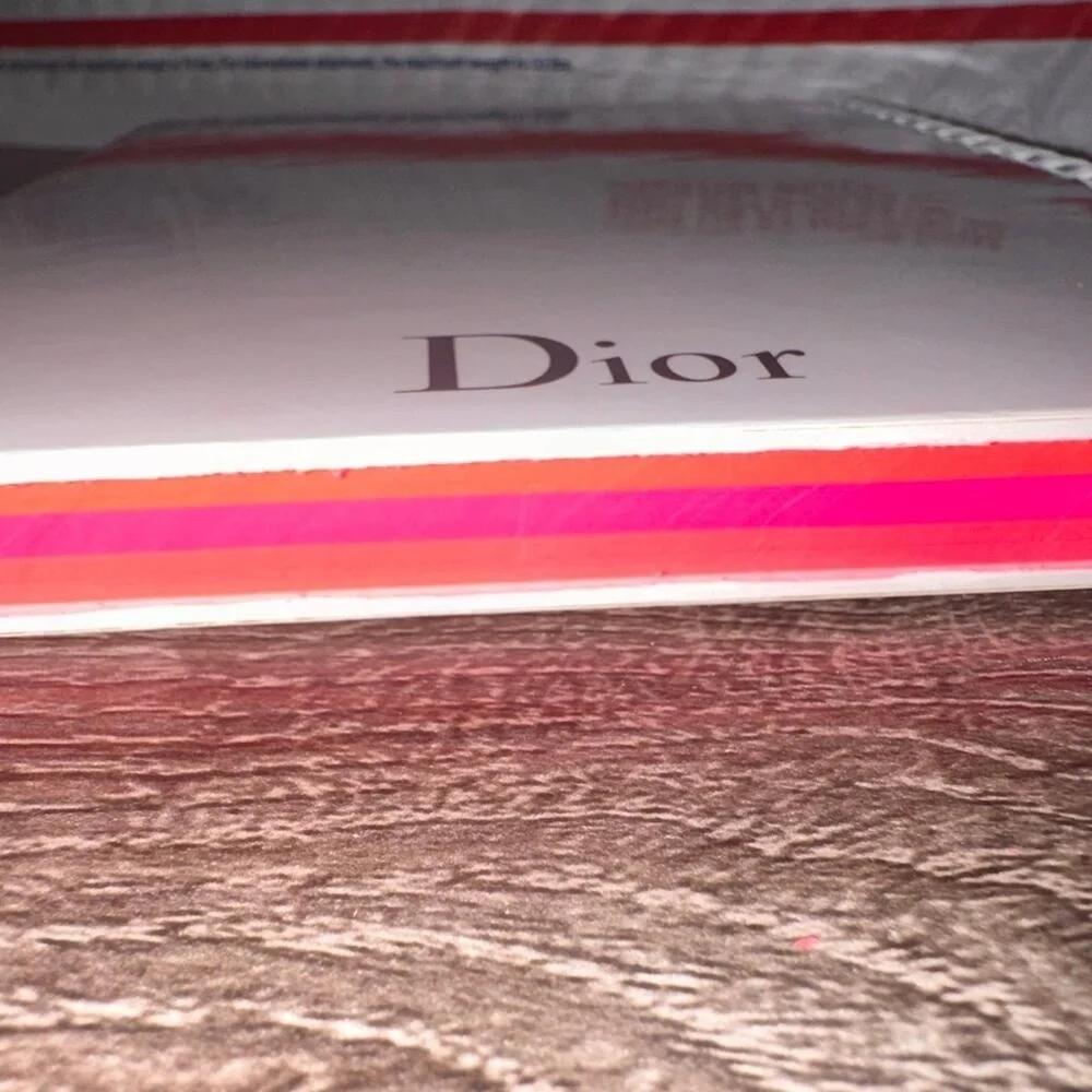 Dior Beauty Limited Edition Spiral Notebook Pink Orange‎ Red Colored Pages VIP